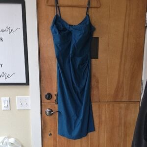 Teal Spaghetti Strap Dress
